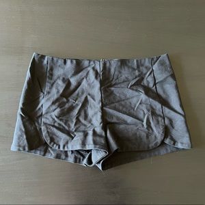 Zara High Waist Pleated Black Shorts